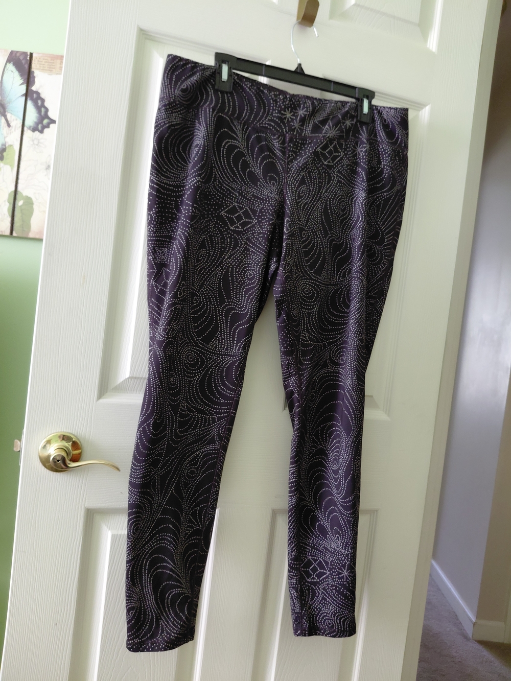Mossimo Supply Co. Purple Swirl Dot Print Leggings